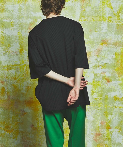 MAISON SPECIAL(メゾンスペシャル)の「《ユニセックスアイテム》オメガリブプライムオーバーTシャツ 【MAISON SPECIAL/メゾンスペシャル】(Tシャツ/カットソー・メンズ・チャコールグレー/ブラック・44/46)」の10枚目の写真