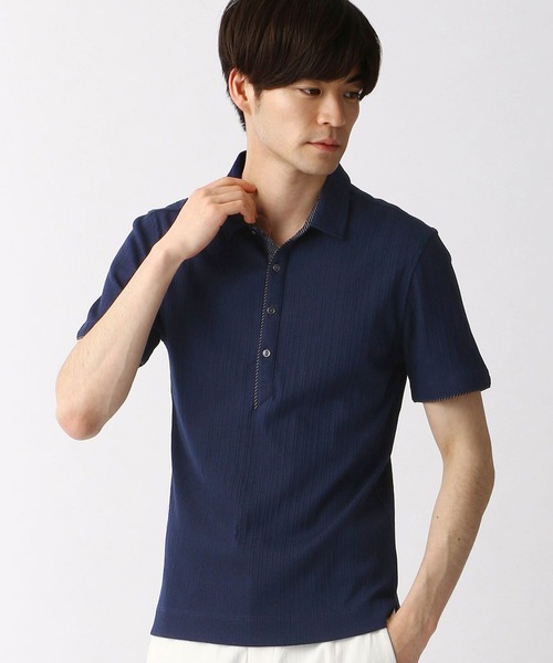 HIDEAWAYS NICOLE（ハイダウェイニコル）の「シルケットランダムテレコポロシャツ（ポロシャツ・メンズ・ブラック/サックスブルー/その他1/ホワイト/ネイビー/ピンク・MEDIUM/X-LARGE/XX-LARGE/LARGE）」の20枚目の写真