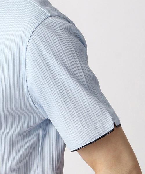 HIDEAWAYS NICOLE（ハイダウェイニコル）の「シルケットランダムテレコポロシャツ（ポロシャツ・メンズ・ブラック/サックスブルー/その他1/ホワイト/ネイビー/ピンク・MEDIUM/X-LARGE/XX-LARGE/LARGE）」の11枚目の写真