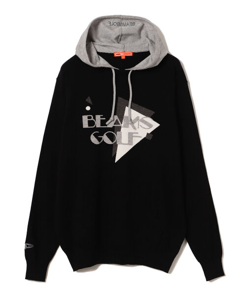 BEAMS GOLF ORANGE LABEL / メンフィス柄 ニットLサイズ BEAMS GOLF ORANGE LABEL / メンフィス ロゴ ニット パーカ 【公式通販】