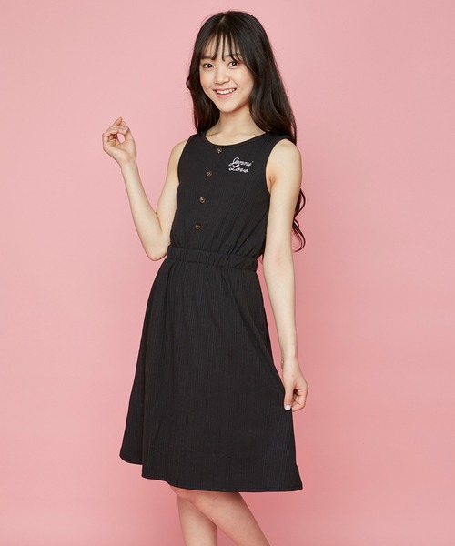 JENNI love（ジェニィラブ）の「接触冷感ランダムピッチテレコワンピ（ワンピース・キッズ・ブラック/ブラウン・130cm/140cm/150cm/160cm）」の2枚目の写真