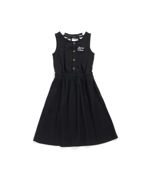 JENNI love（ジェニィラブ）の「接触冷感ランダムピッチテレコワンピ（ワンピース・キッズ・ブラック/ブラウン・130cm/140cm/150cm/160cm）」の6枚目の写真