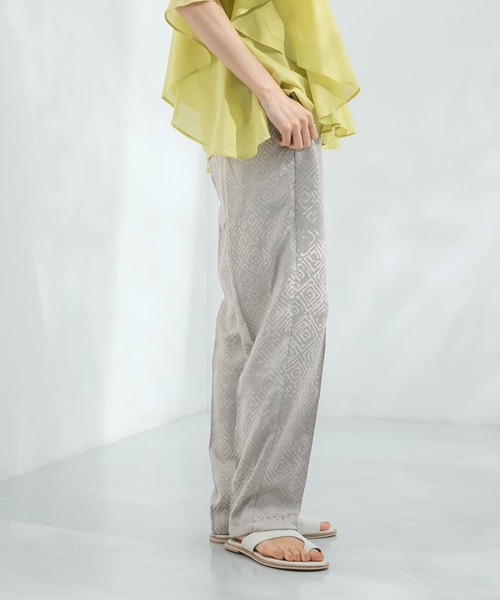 KBF(ケイビーエフ)の「ジャガードイージーパンツ(その他パンツ・レディース・オフホワイト/グレー系その他/ブラック・ONE)」の17枚目の写真