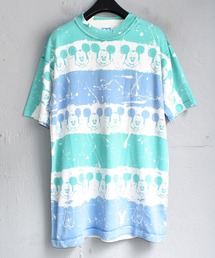 OLDMICKEY （オールドミッキー）の「【ヴィンテージ古着】80's Mickey/ミッキー シルクスクリーン 総柄 Tシャツ USA製 オールオーバープリント AOP（Tシャツ/カットソー・メンズ）」