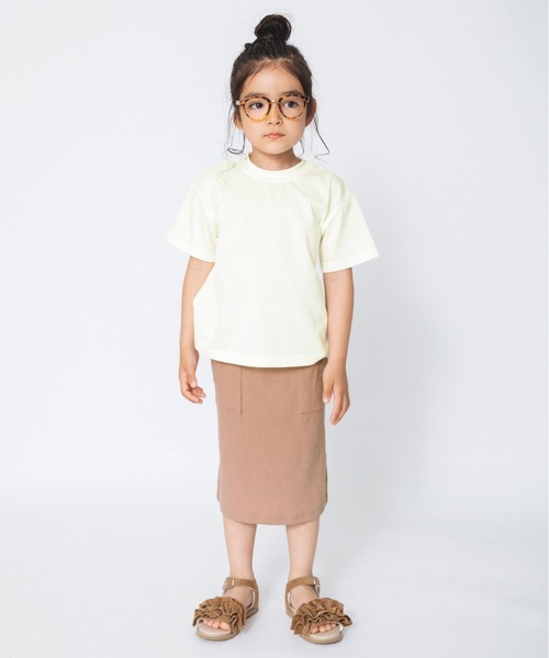 RADCHAP(ラッドチャップ)の「【RADCHAPプチプラ】ステンシルロゴ&ペイントTシャツ(Tシャツ/カットソー・キッズ・キャメル/オフホワイト・110cm/90cm/130cm/140cm/150cm/100cm/120cm)」の12枚目の写真