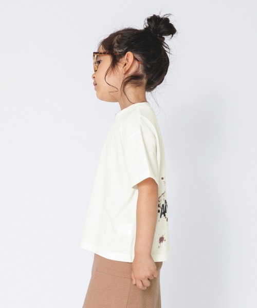 RADCHAP(ラッドチャップ)の「【RADCHAPプチプラ】ステンシルロゴ&ペイントTシャツ(Tシャツ/カットソー・キッズ・キャメル/オフホワイト・110cm/90cm/130cm/140cm/150cm/100cm/120cm)」の19枚目の写真