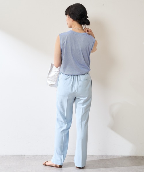 SHENERY(シーナリー)の「ボーダーノースリーブカットソー(Tシャツ/カットソー・レディース・ブラック/ピンク/ブルー/グリーン・FREE)」の13枚目の写真