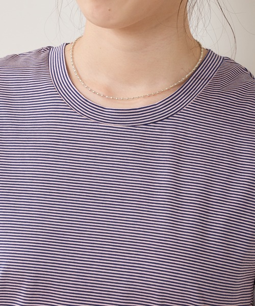 SHENERY(シーナリー)の「ボーダーノースリーブカットソー(Tシャツ/カットソー・レディース・ブラック/ピンク/ブルー/グリーン・FREE)」の22枚目の写真