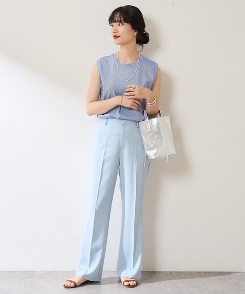 SHENERY(シーナリー)の「ボーダーノースリーブカットソー(Tシャツ/カットソー・レディース・ブラック/ピンク/ブルー/グリーン・FREE)」の19枚目の写真