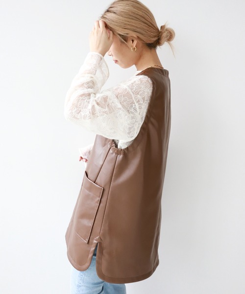 SLOBE citron.（スローブシトロン）の「SLOBE citron. デザインベスト◆（その他アウター・レディース・ブラウン/グリーン系その他・FREE）」の21枚目の写真