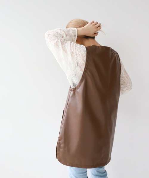 SLOBE citron.（スローブシトロン）の「SLOBE citron. デザインベスト◆（その他アウター・レディース・ブラウン/グリーン系その他・FREE）」の22枚目の写真