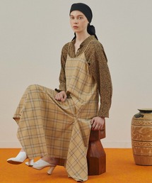 チェックキャミワンピース