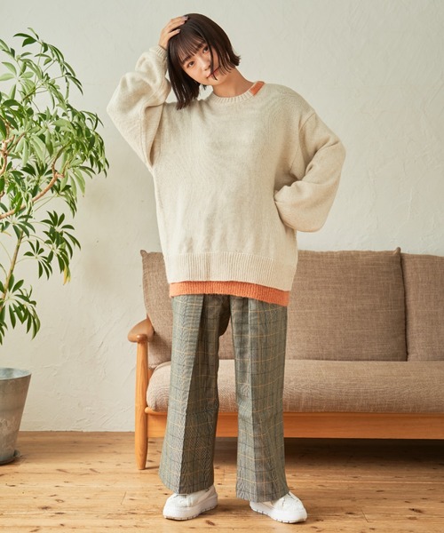 SENSION（センション）の「layered hairy knit（ニット/セーター・メンズ・ダークグリーン/オフホワイト/ダークブルー・FREE）」の19枚目の写真
