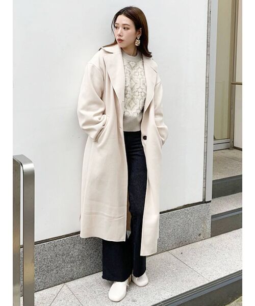 MURUA（ムルーア）の「タイルパターンニット（ニット/セーター・レディース・ベージュ/ブラック/パープル・FREE）」の13枚目の写真