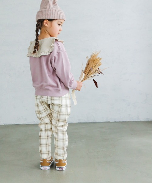 pairmanon（ペアマノン）の「【万能スウェット】フリルセーラーカラースウェット ガールズ（スウェット・キッズ・ピンク/モカ/ブラック/グレイッシュベージュ/アイボリー・150/100/140/90/120/110/130）」の13枚目の写真