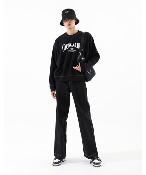 BASIC COTTON(ベーシックコットン)の「A'GEM/9 × .kom『BASIC COTTON/ベーシックコットン』BCN Bucket Hat/ロゴステッチ バケットハット(ハット・レディース・ブラック/A/B・FREE)」の17枚目の写真