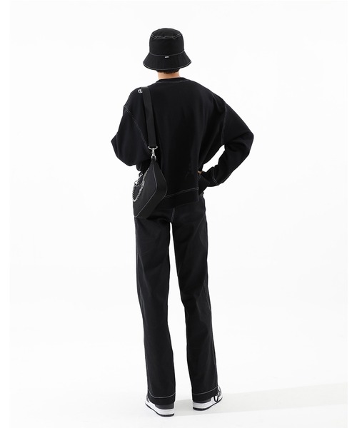 BASIC COTTON(ベーシックコットン)の「A'GEM/9 × .kom『BASIC COTTON/ベーシックコットン』BCN Bucket Hat/ロゴステッチ バケットハット(ハット・レディース・ブラック/A/B・FREE)」の9枚目の写真