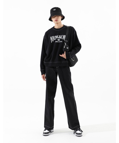 BASIC COTTON(ベーシックコットン)の「A'GEM/9 × .kom『BASIC COTTON/ベーシックコットン』BCN Bucket Hat/ロゴステッチ バケットハット(ハット・レディース・ブラック/A/B・FREE)」の14枚目の写真