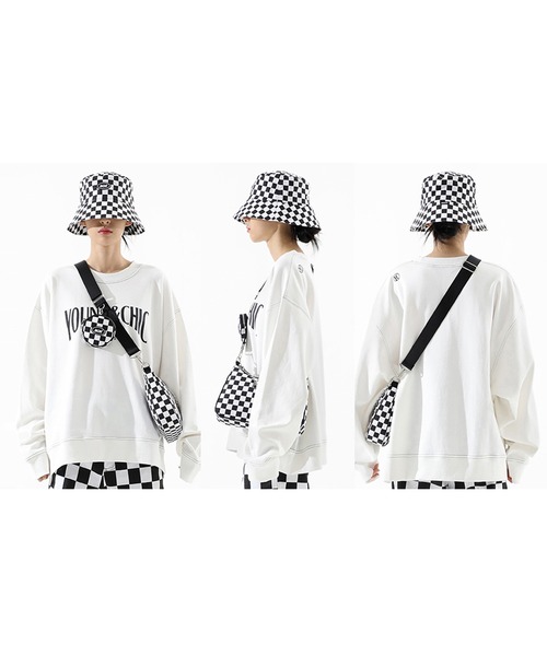 BASIC COTTON(ベーシックコットン)の「A'GEM/9 × .kom『BASIC COTTON/ベーシックコットン』BCN Bucket Hat/ロゴステッチ バケットハット(ハット・レディース・ブラック/A/B・FREE)」の19枚目の写真