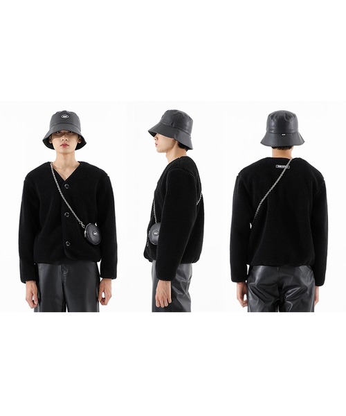 BASIC COTTON(ベーシックコットン)の「A'GEM/9 × .kom『BASIC COTTON/ベーシックコットン』BCN Bucket Hat/ロゴステッチ バケットハット(ハット・レディース・ブラック/A/B・FREE)」の6枚目の写真