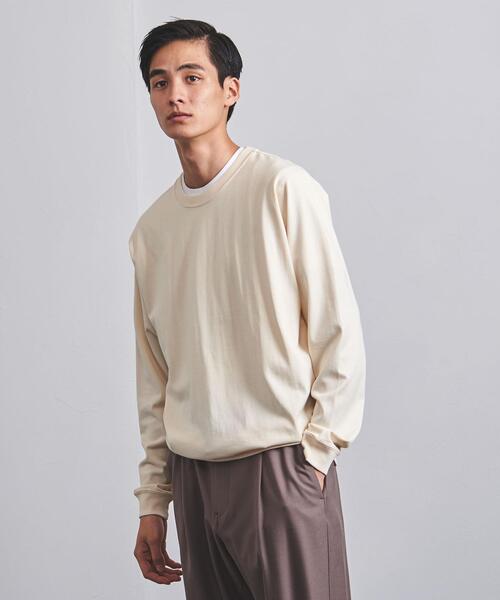 UNITED ARROWS（ユナイテッドアローズ）の「＜UNITED ARROWS＞ シルケット コットン ロングスリーブ Tシャツ（Tシャツ/カットソー・メンズ・ダークグレー/ホワイト/ナチュラル・M/XL/L/S）」の3枚目の写真