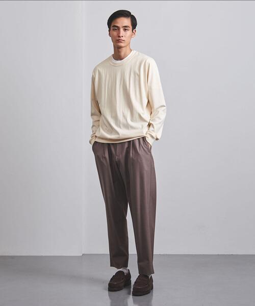 UNITED ARROWS（ユナイテッドアローズ）の「＜UNITED ARROWS＞ シルケット コットン ロングスリーブ Tシャツ（Tシャツ/カットソー・メンズ・ダークグレー/ホワイト/ナチュラル・M/XL/L/S）」の6枚目の写真