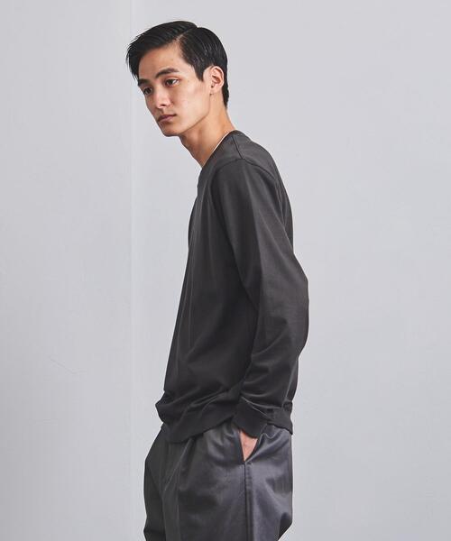 UNITED ARROWS（ユナイテッドアローズ）の「＜UNITED ARROWS＞ シルケット コットン ロングスリーブ Tシャツ（Tシャツ/カットソー・メンズ・ダークグレー/ホワイト/ナチュラル・M/XL/L/S）」の10枚目の写真