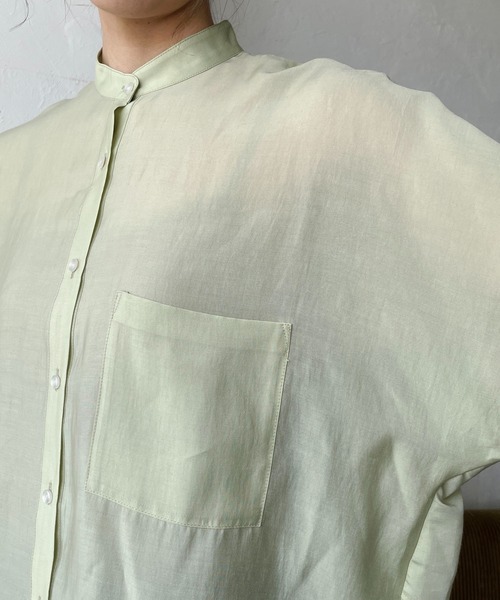 CAPRICIEUX LE'MAGE（カプリシューレマージュ）の「バックフリル長袖シャツ（シャツ/ブラウス・レディース・ピンク/ホワイト/グリーン/ブラック・FREE）」の10枚目の写真