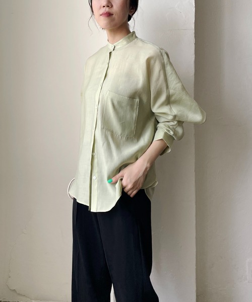 CAPRICIEUX LE'MAGE（カプリシューレマージュ）の「バックフリル長袖シャツ（シャツ/ブラウス・レディース・ピンク/ホワイト/グリーン/ブラック・FREE）」の15枚目の写真