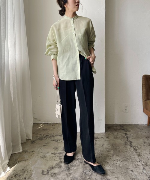 CAPRICIEUX LE'MAGE（カプリシューレマージュ）の「バックフリル長袖シャツ（シャツ/ブラウス・レディース・ピンク/ホワイト/グリーン/ブラック・FREE）」の17枚目の写真