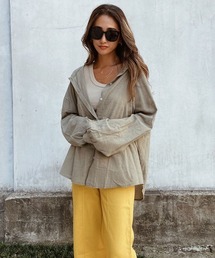 esutoreja | フード付きシースルーシャツ(シャツ/ブラウス)