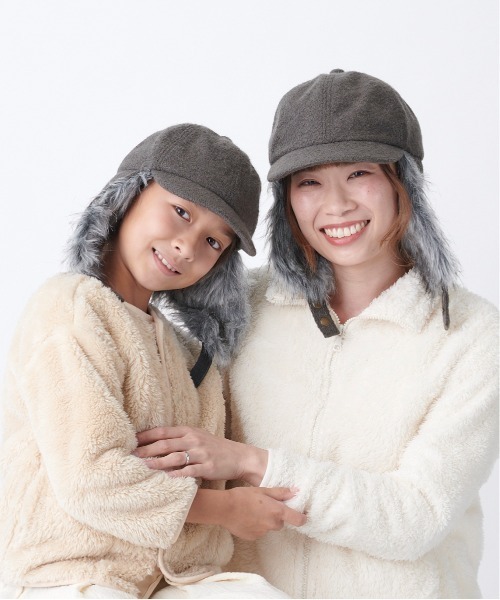 ORNERTE（オルネート）の「ORNERTE イヤーフラップキャップ（キャップ・レディース・ベージュ/ブラック/ネイビー/ブラウン/グレー・60cm/62cm/58cm）」の20枚目の写真