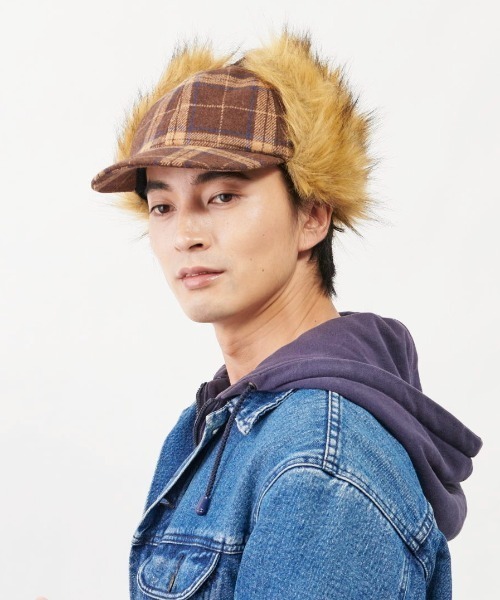 ORNERTE（オルネート）の「ORNERTE イヤーフラップキャップ（キャップ・レディース・ベージュ/ブラック/ネイビー/ブラウン/グレー・60cm/62cm/58cm）」の12枚目の写真