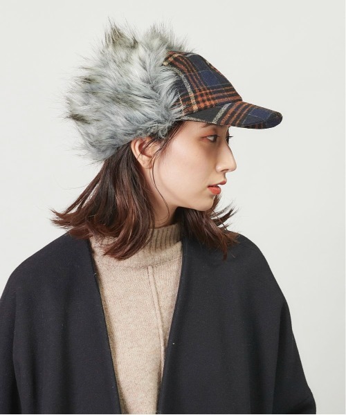 ORNERTE（オルネート）の「ORNERTE イヤーフラップキャップ（キャップ・レディース・ベージュ/ブラック/ネイビー/ブラウン/グレー・60cm/62cm/58cm）」の14枚目の写真