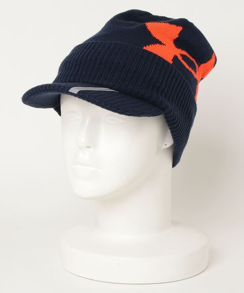 UNDER ARMOUR（アンダーアーマー）の「UAブリムニット ビーニー（ゴルフ/MENS/メンズ）（ニットキャップ/ビーニー・メンズ・グレー/ブラック×グレー/ネイビー・ONESIZE）」の3枚目の写真