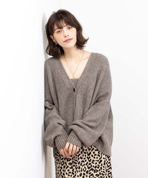 Rouge vif Anna（ルージュヴィフアンナ）の「W混アンサンブルニット（ニット/セーター・レディース・ブラック/モカ/サックスブルー/ラベンダー・フリー）」の3枚目の写真