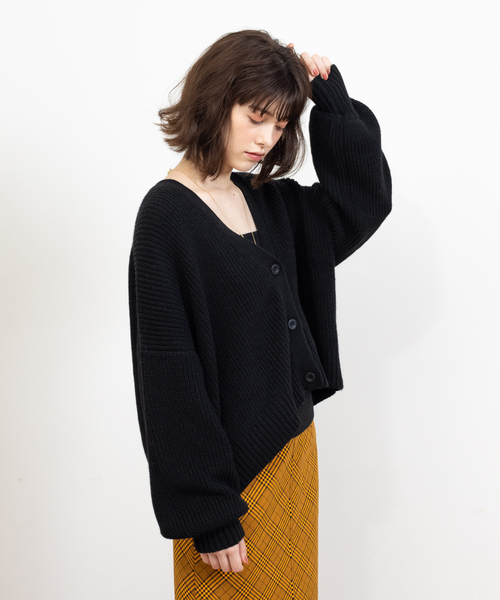 Rouge vif Anna（ルージュヴィフアンナ）の「W混アンサンブルニット（ニット/セーター・レディース・ブラック/モカ/サックスブルー/ラベンダー・フリー）」の12枚目の写真