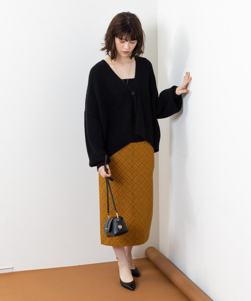 Rouge vif Anna（ルージュヴィフアンナ）の「W混アンサンブルニット（ニット/セーター・レディース・ブラック/モカ/サックスブルー/ラベンダー・フリー）」の13枚目の写真