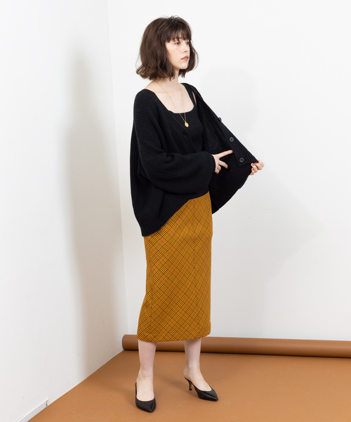 Rouge vif Anna（ルージュヴィフアンナ）の「W混アンサンブルニット（ニット/セーター・レディース・ブラック/モカ/サックスブルー/ラベンダー・フリー）」の14枚目の写真