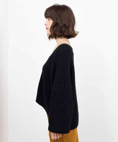 Rouge vif Anna（ルージュヴィフアンナ）の「W混アンサンブルニット（ニット/セーター・レディース・ブラック/モカ/サックスブルー/ラベンダー・フリー）」の20枚目の写真