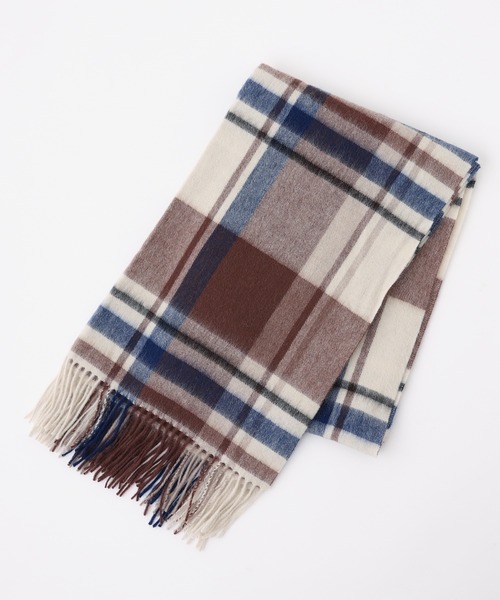 RIVE DROITE（リヴドロワ）の「シーズンコーデにマストバイなアイテム　ウールチェックストール（ストール/ショール・レディース・ブラウン/グリーン・FREE）」の4枚目の写真