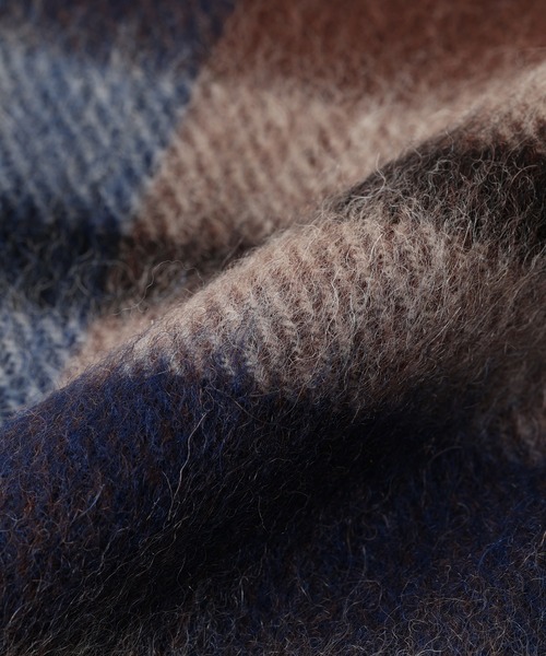 RIVE DROITE（リヴドロワ）の「シーズンコーデにマストバイなアイテム　ウールチェックストール（ストール/ショール・レディース・ブラウン/グリーン・FREE）」の7枚目の写真