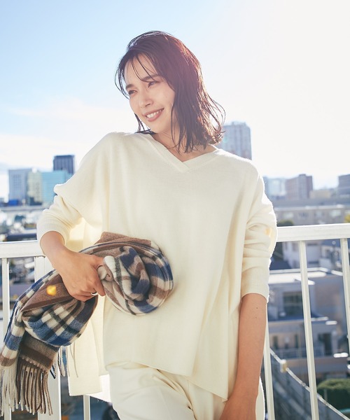 RIVE DROITE（リヴドロワ）の「シーズンコーデにマストバイなアイテム　ウールチェックストール（ストール/ショール・レディース・ブラウン/グリーン・FREE）」の21枚目の写真