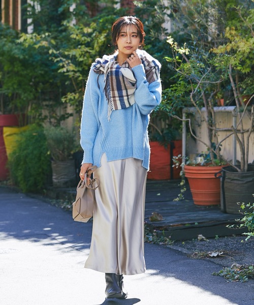 RIVE DROITE（リヴドロワ）の「シーズンコーデにマストバイなアイテム　ウールチェックストール（ストール/ショール・レディース・ブラウン/グリーン・FREE）」の17枚目の写真