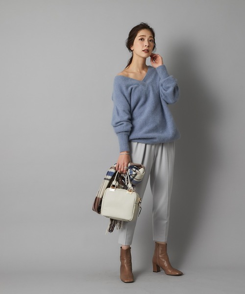 RIVE DROITE（リヴドロワ）の「シーズンコーデにマストバイなアイテム　ウールチェックストール（ストール/ショール・レディース・ブラウン/グリーン・FREE）」の16枚目の写真