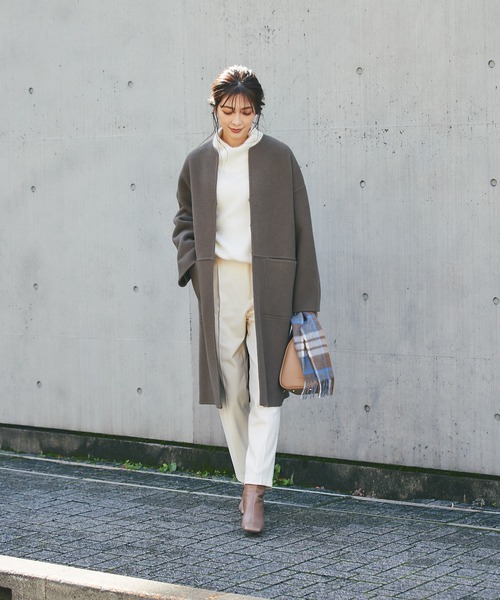 RIVE DROITE（リヴドロワ）の「シーズンコーデにマストバイなアイテム　ウールチェックストール（ストール/ショール・レディース・ブラウン/グリーン・FREE）」の11枚目の写真