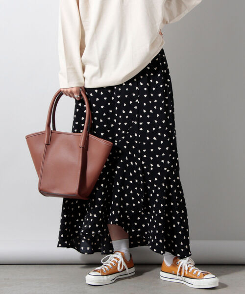 fredy repit（フレディレピ）の「フェイクレザーカラーライニングトートバッグ（トートバッグ・レディース・ブラック/キャメル・FREE）」の3枚目の写真