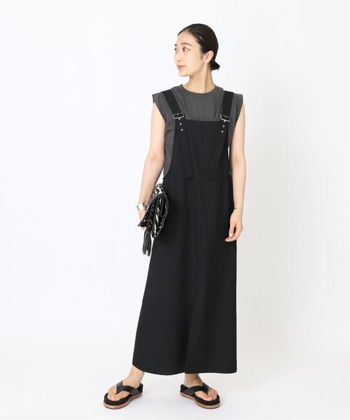 journal standard L'essage（ジャーナルスタンダードレサージュ）の「TWカルゼ ジャンパーワンピース◆3（ジャンパースカート・レディース・ブラック・FREE）」の14枚目の写真