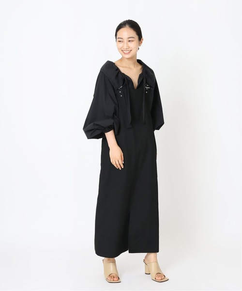 journal standard L'essage（ジャーナルスタンダードレサージュ）の「TWカルゼ ジャンパーワンピース◆3（ジャンパースカート・レディース・ブラック・FREE）」の20枚目の写真