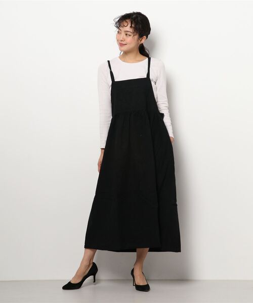 Samansa Mos2(サマンサ モスモス)の「バックリボンジャンパースカート(ジャンパースカート・レディース・オレンジ/ブラック/ベージュ/ミント・フリ-)」の8枚目の写真